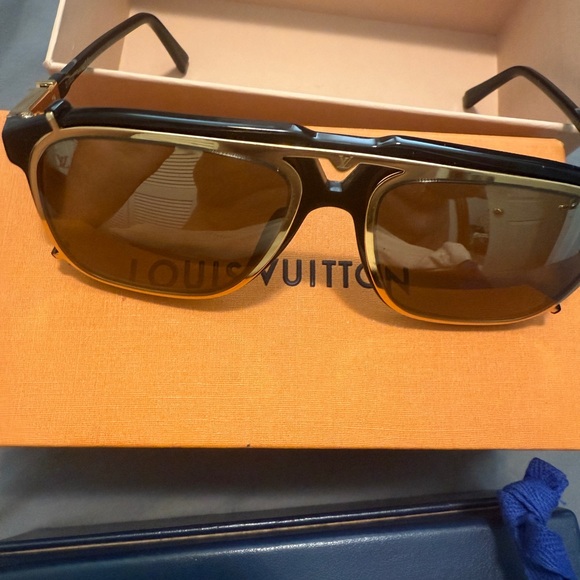 Louis Vuitton Black and Gold Sunglasses - Picture 1 of 6